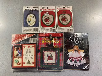 Lot Of Small Christmas Cross Stitch Kits Vintage Brand New  • $10.99