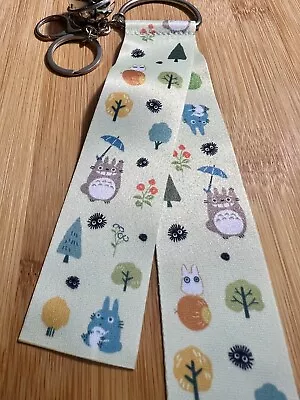 My Neighbor Totoro~ TOTORO ~Cute BIG Satiny Keychain~Bag Dangle-Clipon~Anime NEW • $7.99