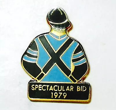 SPECTACULAR BID - 1979 Kentucky Derby Winner Jockey Silks Pin • $20