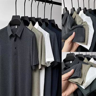 Men's Quick-drying Soft And Comfortable Shirtspolo Shirts Half-sleeved Clothing • £11.52