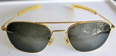 Vintage Randolph Engineering Aviator Gold-Toned 58□20 140 Glasses. Need Lenses! • $40