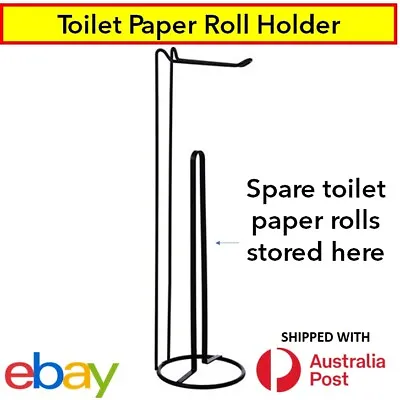 $16.95 • Buy Toilet Roll Holder Stand Oragniser Tissue Paper Wire Dispenser Stand Bathroom