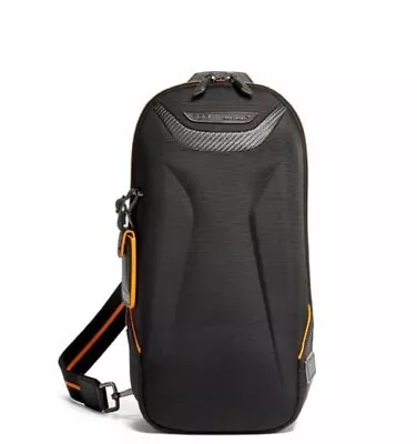 TUMI McLaren Torque Sling Body Bag 1389631041 Carbon Leather Fiber Black New • $185.99