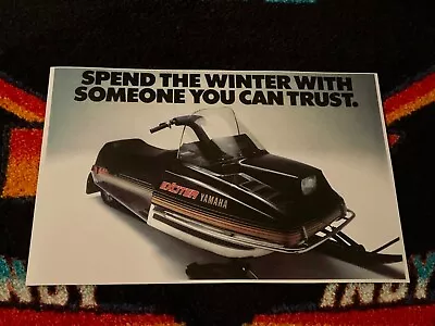 🏁 ‘80 YAMAHA EXCITER 440 Snowmobile Poster  vintage Sled ((YOU CAN TRUST)) • $21.88