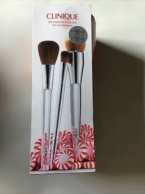 Clinique The Essential Brush Trio: Foundation Blush & Eye Shader Brush - NIB • $39.99