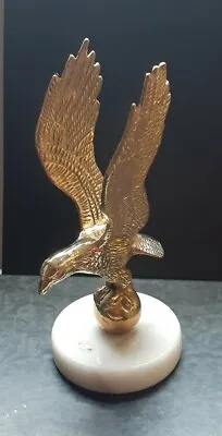 Vintage Brass Eagle With Marble Base • $16