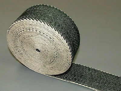 33 Metres Roll Of Black & White Webbing Chair Seat Repair Upholstery Supplies • £19.98