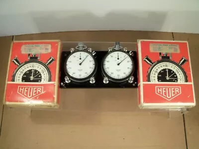 Superb  Heuer  Stop Watch / Rally Timer Set (rally Car)(watches Mint/boxed) • £475