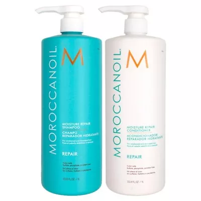 Moroccanoil Moisture Repair Shampoo & Conditioner 33.8 Oz 1000ml. DUO SET • $85.38