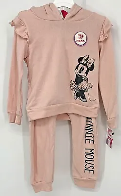 Disney Junior Minnie Mouse Track Set Size 5 5T Hoodie Pant Bow Girl NWT New B45  • $21.24