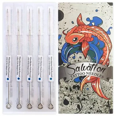 50 Salvation Sterile Tattoo Needles Box - Round Liner Shader Magnum Or Mix Sizes • $10.99