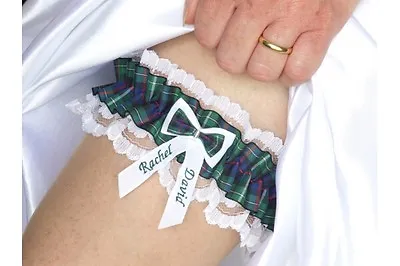 Personalised Tartan Bridal Wedding Garter - MacKenzie In A Personalised Gift Box • £15