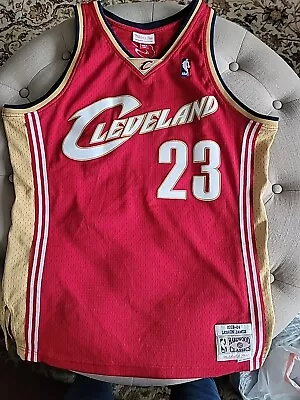 2003-2004 Mitchell & Ness LEBRON JAMES #23 Cleveland Cavaliers Jersey Large 44 L • $35