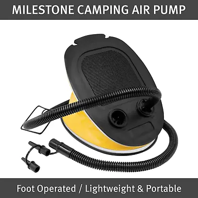 Milestone Camping 5-Litre Foot Pump / Perfect For Air Beds & Paddling Pools • £10.99