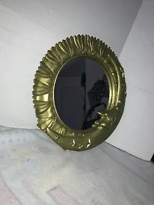 Sun Moon Gold Metal Eclipse Mirror Wall Mount Or Tabletop • $36.88