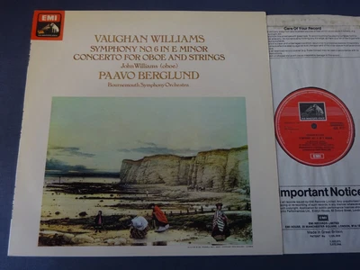 £4 • Buy VAUGHAN WILLIAMS: SYMPHONY NO 6 / OBOE CONCERTO LP, BSO, Berglund, EMI ASD 3127