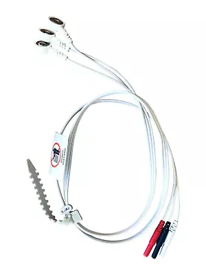 Disposable ECG Snap To DIN Leadwires 3 Lead Leads For EKG Trunk Cable 3ft • $27.14