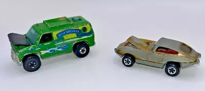 Johnny Lightning Custom Jaguar XKE GREEN Chrome RED LINE Topper Vintage 60s Cars • $34.99