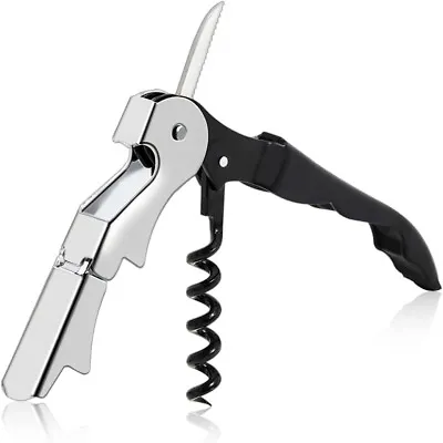 Cork Screw Wine Bottle Opener Professional Stainless Steel Metal Waiters Friend • £2.41