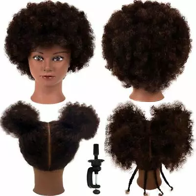 Mannequin Head 100% Human Hair Training Head African American Training Hair Head • $55.14