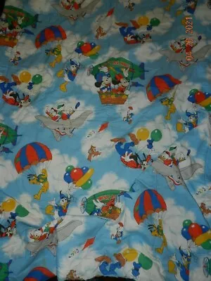 1980s Vtg Disney Mickey Air Mobile Twin COMFORTER RARE Dumbo Pluto Minnie Mouse  • $119.99