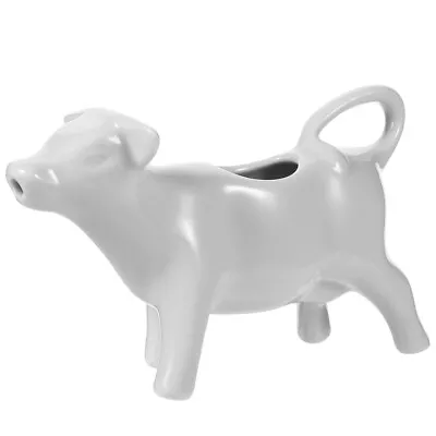 Ceramic Cow Pitcher Creamer Milk Jug Pourer Boat Syrup Dispenser • £12.28