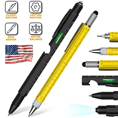 Multitool Pen9 In 1 Multitool Tech Tool Pen For Men Construction W/ LED Light • $13.99