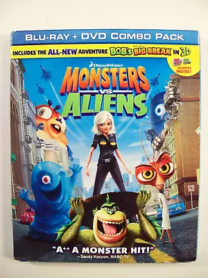 Dreamworks Monsters Vs Aliens Blu Ray DVD Combo • $3.95