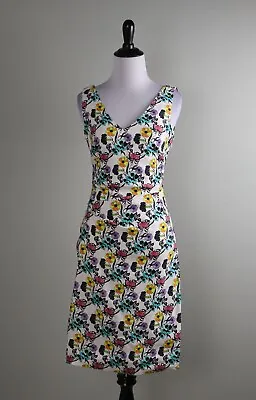 NICOLE MILLER ATERLIER COLLECTION $245 Floral Pleated Lined Dress Size 2 • $34.99