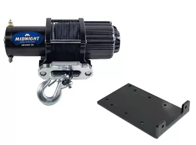 Viper 50 Ft Midnight Winch 4500 Lb Black W/ Mount For Kawasaki Mule 4000 2009-20 • $259.98