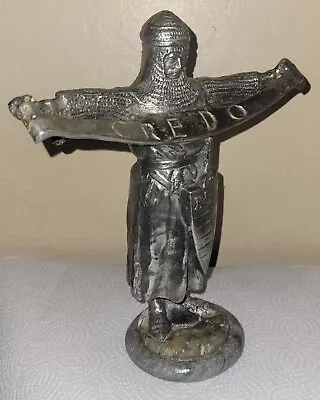 CREDO By Emmanuel Fremiet Sculpture Statue Silver Tone Marble Base Knight French • $450