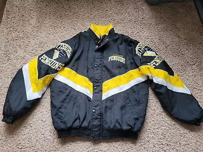 VINTAGE NHL HOCKEY PITTSBURGH PENGUINS STARTER JACKET SIZE L - Read Description  • $100