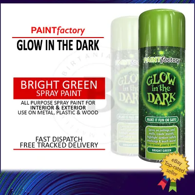 £6.29 • Buy Glow In The Dark Green Spray Paint Aerosol Wall Ceiling Bedroom Nursery 300ml