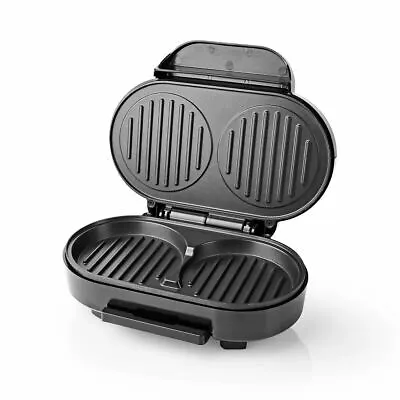 2 Slice Electric Burger Maker Press Meat Beef Hamburger Maker Quarter Pounder • £24.92