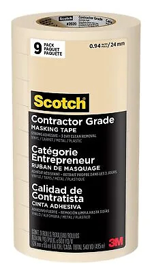 Scotch Contractor Grade Masking Tape Tan Tape For General Use Multi-Surfac... • £25.35