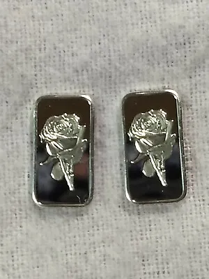 $2.76 • Buy 2 - Valentine Rose 1 Gram .999 Fine Pure Silver Bar Great Gift Or Collectible! 