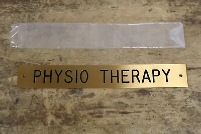 Vintage Brass PHYSIO THERAPY Hospital Door Plaque Plate Sign • $50