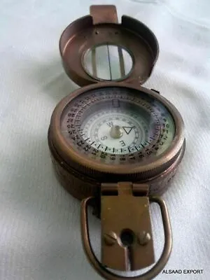 $33.35 • Buy Brass Antique British Prismatic Military Vintage WW2 Mark Pocket Compass Gift