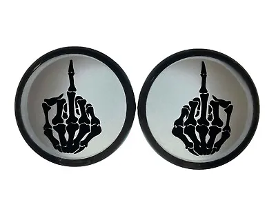 2 Flip Off Outline Smoke Bullet Turn Signal Light Lens Covers Harley Davidson  • $19.99