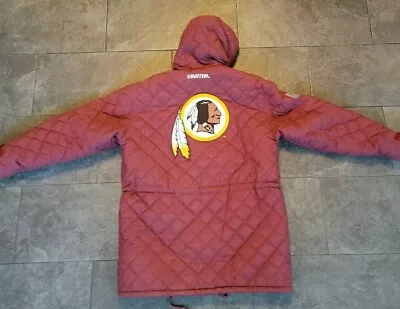 Vintage Washington Redskins Quilted Starter Trench Coat Jacket Large Rare!!! • $499.99