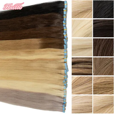 Tape In Hair Extensions 100% Human Hair Double Drawn Thick Invisible Skin Wefts • $13.07