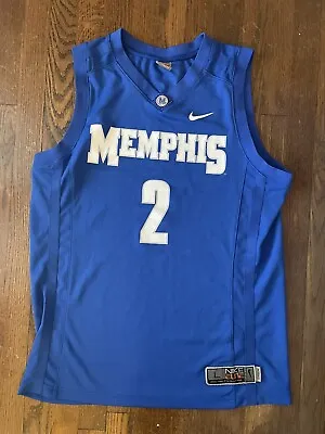 Nike Memphis Tigers Mens Elite Team Issue Basketball Jersey Large Blue Number 2 • $27.89