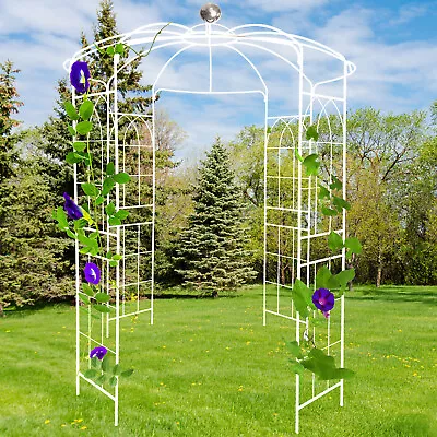 Metal Garden Arch Iron Gazebo | Courtyard Arch | Elegant Outdoor Shelter • $207.09