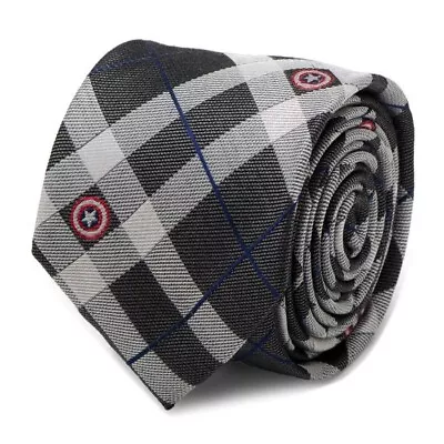 Marvel Captain America Gray Plaid Tie Officially Licensed • $29.99