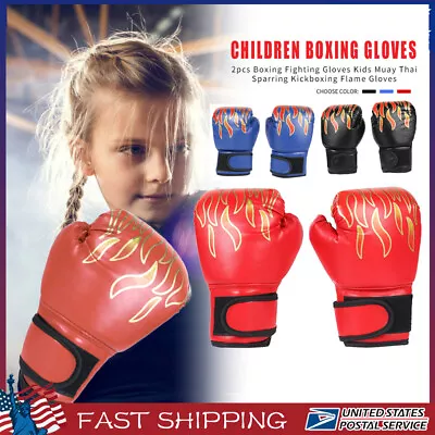 Boxing Gloves For Kids Children Training Punching Bag Kickboxing Mitts Age 3-12 • $9.99