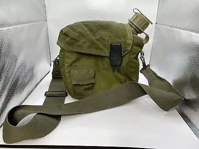 Vintage 2 Quart US Army Military 1985 Zarn Collapsible Water Canteen W/ Bag • £11.57