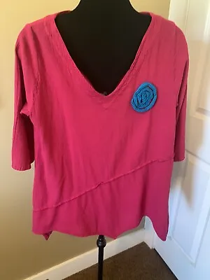 Maria De Guadalajara Red Cotton Gauze Top Size 1 (S) • $13.99