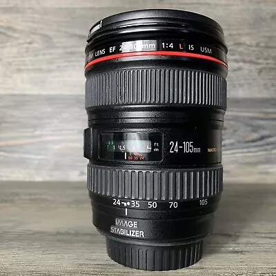 Canon EF 24-105 F4 L IS Lens W/ Front & Rear Caps • $375