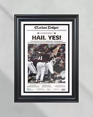 2021 Mississippi State Bulldogs College World Series Champion Framed Newspaper F • $119.99