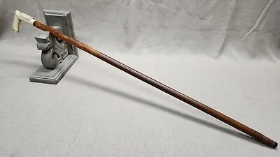 Vintage Antique 1900’ Carved House Hut Handle Malacca Wood Cane Walking Stick • $120